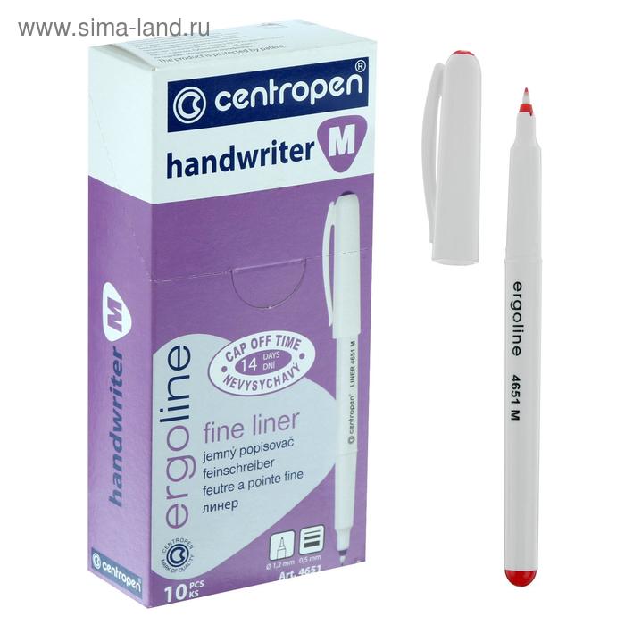 Ручка капиллярная, 1.2 мм, Centropen "Handwriter" 4651, красная, длина письма 1000 м, картонная упаковка
Ручка капиллярная, 1.2 мм, Centropen "Handwriter" 4651, красная, длина письма 1000 м, картонная упаковка