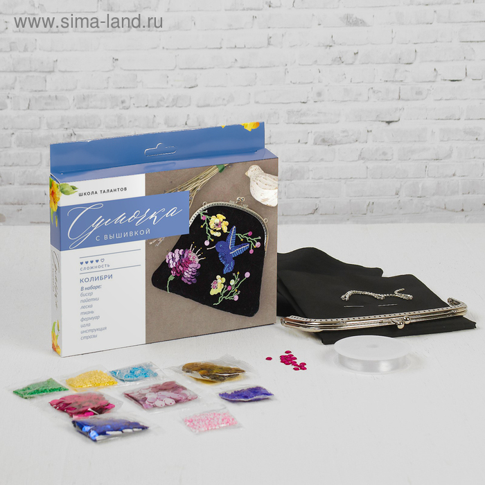 Вышивка бисером на сумке «Колибри». Набор для творчества
Вышивка бисером на сумке «Колибри». Набор для творчества