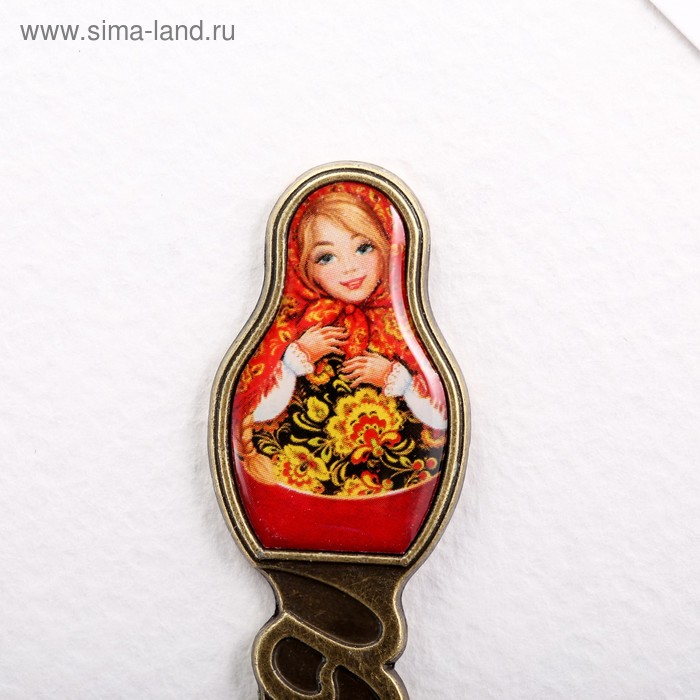 фото Ложка-матрёшка сувенирная «русские узоры» семейные традиции