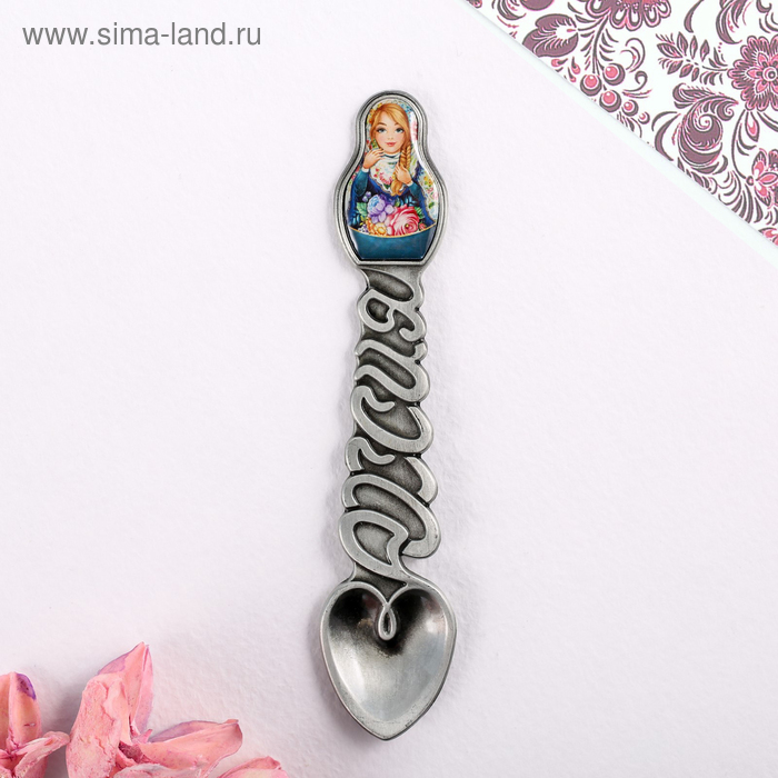 фото Ложка-матрёшка сувенирная «русская красавица»