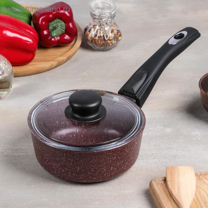 Ковш «Шоколад», 1 л, съёмная ручка, стеклянная крышка, антипригарное покрытие, цвет коричневый
Ковш «Шоколад», 1 л, съёмная ручка, стеклянная крышка, антипригарное покрытие, цвет коричневый