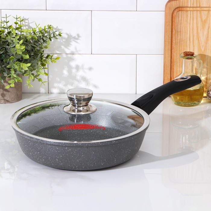 Сковорода «Графит», d=26 см, съёмная ручка, антипригарное покрытие, стеклянная крышка МИКС, цвет тёмно-серый
Сковорода «Графит», d=26 см, съёмная ручка, антипригарное покрытие, стеклянная крышка МИКС, цвет тёмно-серый