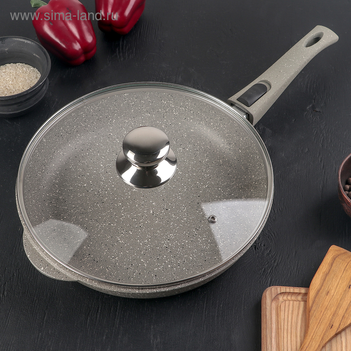 Сковорода «Мрамор», d=28 см, съёмная ручка, стеклянная крышка
Сковорода «Мрамор», d=28 см, съёмная ручка, стеклянная крышка