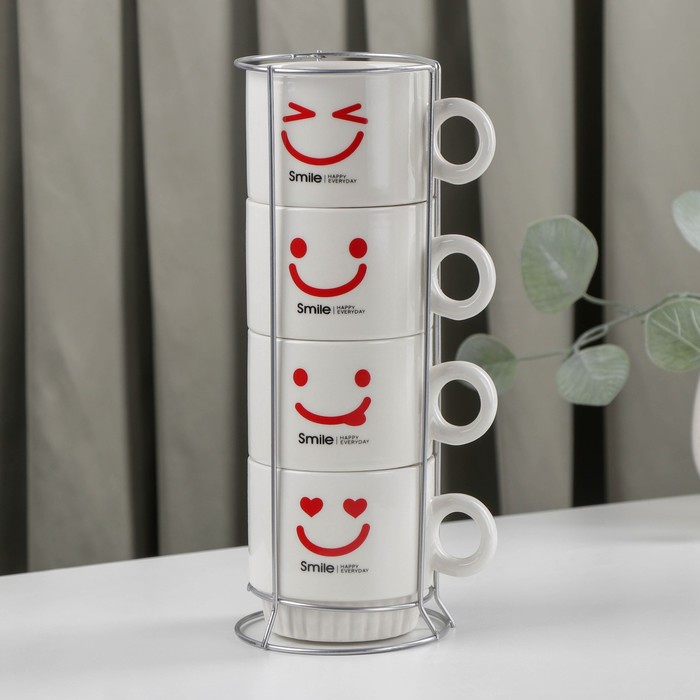 Набор кружек «Рожицы», 4 шт: кружка 240 мл, на металлической подставке
Набор кружек «Рожицы», 4 шт: кружка 240 мл, на металлической подставке