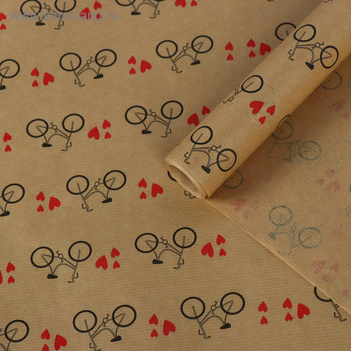 Бумага упаковочная крафт "Велосипед", 0.6 x 10 м, 40 г/м²
Бумага упаковочная крафт "Велосипед", 0.6 x 10 м, 40 г/м²