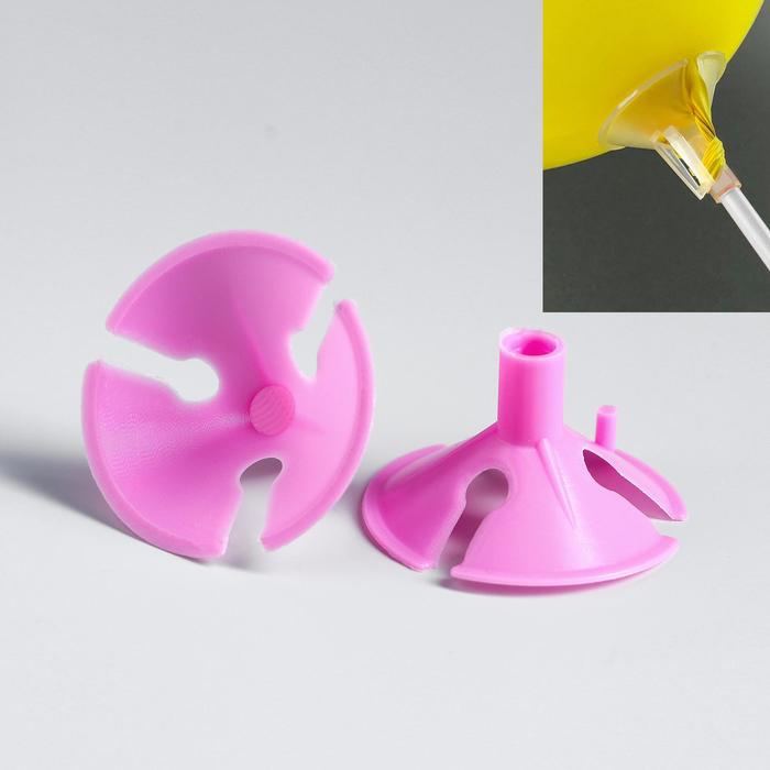 фото Держатель-зажим для шаров, d=0,6 см, цвет бледно-розовый