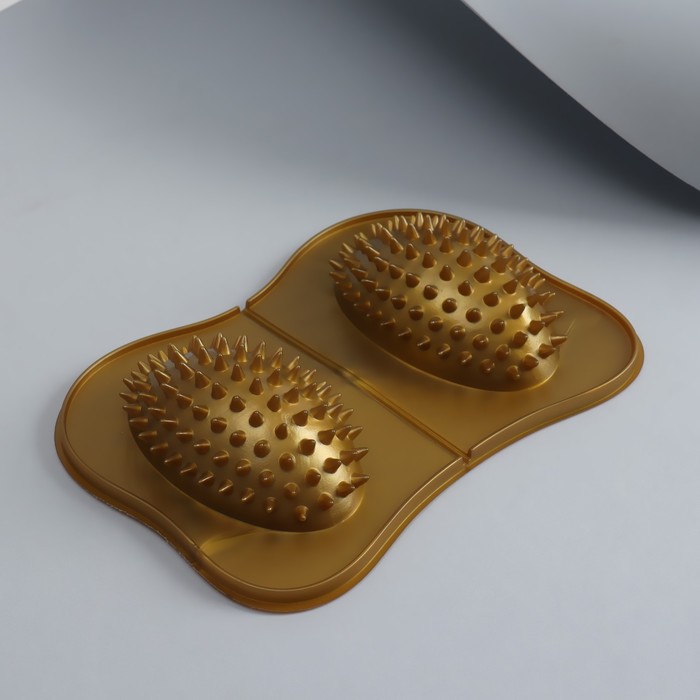 Массажёр для ног, 19,5 × 13,5 × 4 см, 2 шишки с шипами, цвет МИКС 
Массажёр для ног, 19,5 × 13,5 × 4 см, 2 шишки с шипами, цвет МИКС