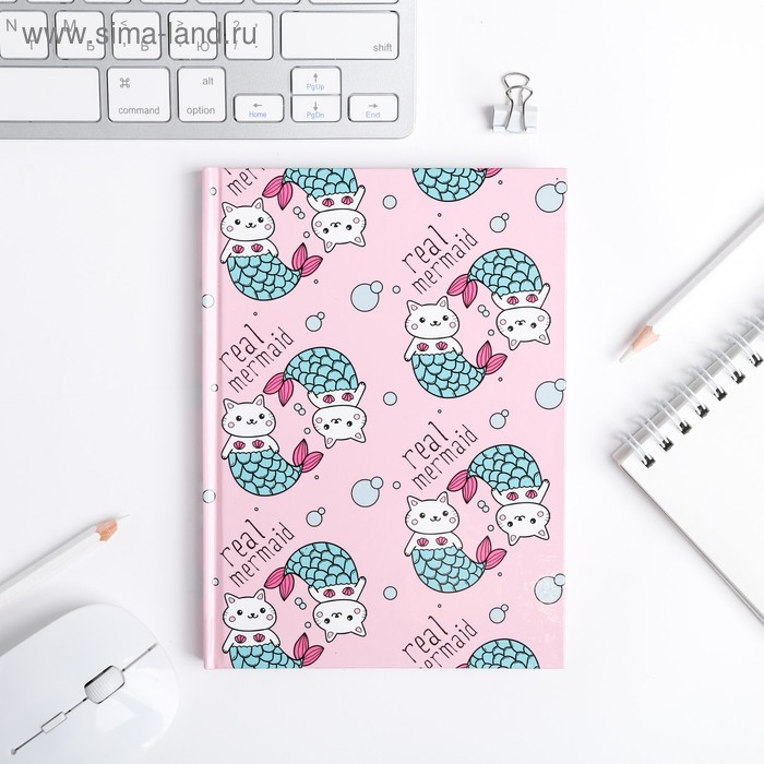 Ежедневник А6 "Real mermaid", 80 листов
Ежедневник А6 "Real mermaid", 80 листов