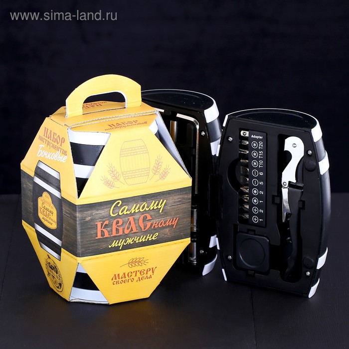 Набор инструментов в бочке "Самому", подарочная упаковка, 19 предметов
Набор инструментов в бочке "Самому", подарочная упаковка, 19 предметов