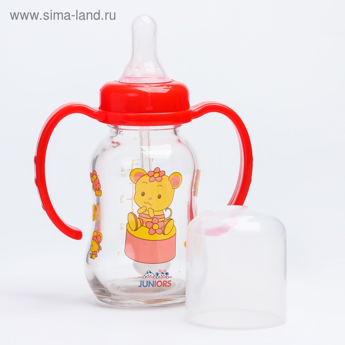Бутылочка для кормления 125 мл., стекло, с ручками, цвет МИКС
Бутылочка для кормления 125 мл., стекло, с ручками, цвет МИКС
