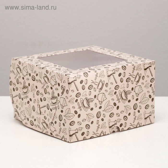 Упаковка на 4 капкейка "Кофе", с окном, 16 х 16 х 10 см
Упаковка на 4 капкейка "Кофе", с окном, 16 х 16 х 10 см