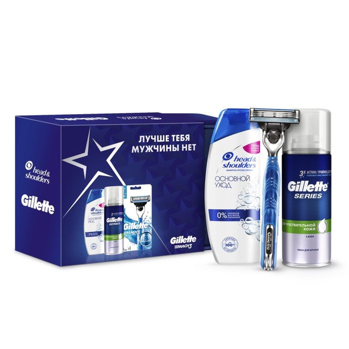 Подарочный набор Gillette Mach3 Start: 4 предмета
Подарочный набор Gillette Mach3 Start: 4 предмета
