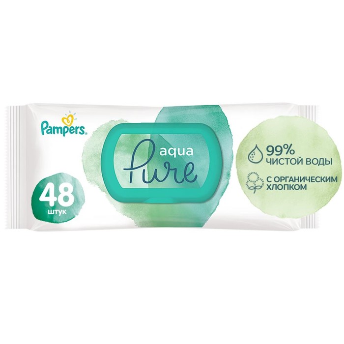 Влажные салфетки Pampers Aqua Pure, детские, 48 шт.
Влажные салфетки Pampers Aqua Pure, детские, 48 шт.
