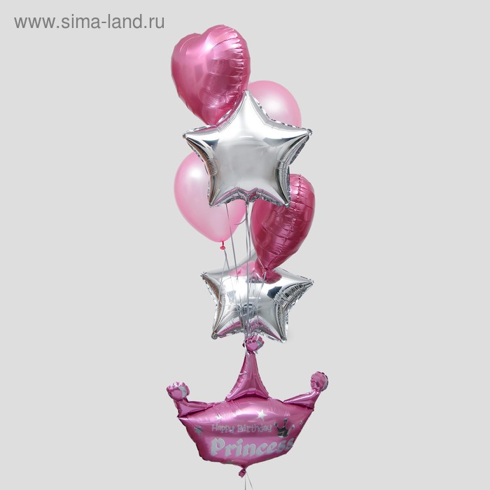 Букет из шаров «С днём рождения, принцесса», корона, цвет розовый, набор 8 шт.
Букет из шаров «С днём рождения, принцесса», корона, цвет розовый, набор 8 шт.