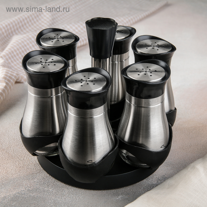 Набор для специй «Сияние», 18×18×19 см, на подставке, 6 шт
Набор для специй «Сияние», 18×18×19 см, на подставке, 6 шт