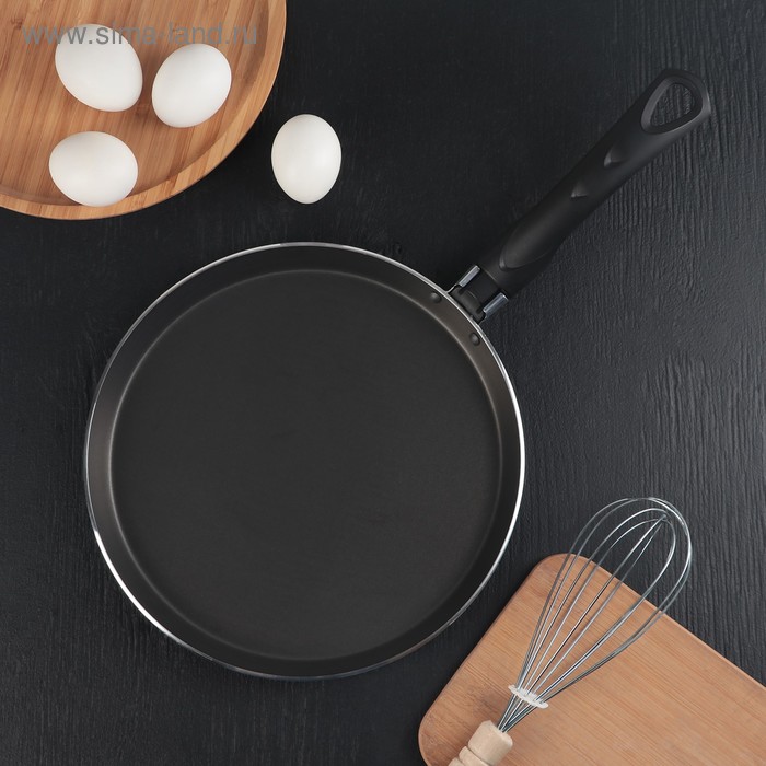 Сковорода блинная «Экономика сатин», d=25 см, антипригарное покрытие, цвет чёрный
Сковорода блинная «Экономика сатин», d=25 см, антипригарное покрытие, цвет чёрный