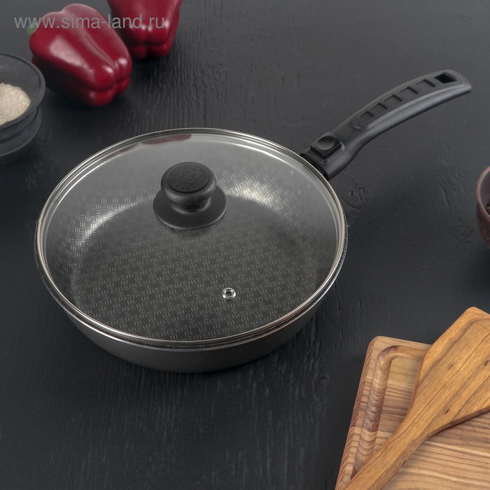 Сковорода «Русская кухня лён», d=24 см стеклянная крышка, съёмная ручка 
Сковорода «Русская кухня лён», d=24 см стеклянная крышка, съёмная ручка