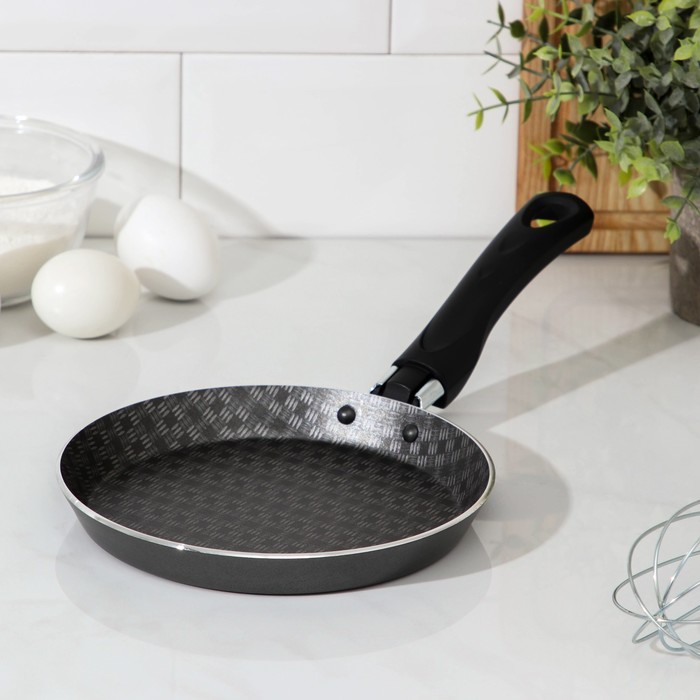 Сковорода блинная «Русская кухня, лён», d=18 см, пластиковая ручка, антипригарное покрытие, цвет чёрный
Сковорода блинная «Русская кухня, лён», d=18 см, пластиковая ручка, антипригарное покрытие, цвет чёрный