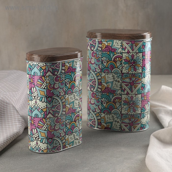 Набор банок для сыпучих продуктов «Пэчворк», 2 шт: 2/1,2 л, цвет розовый
Набор банок для сыпучих продуктов «Пэчворк», 2 шт: 2/1,2 л, цвет розовый