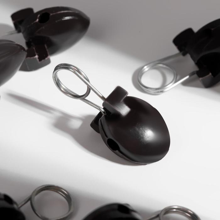 Зажим для штор, 37 × 15 мм, цвет коричневый
Зажим для штор, 37 × 15 мм, цвет коричневый