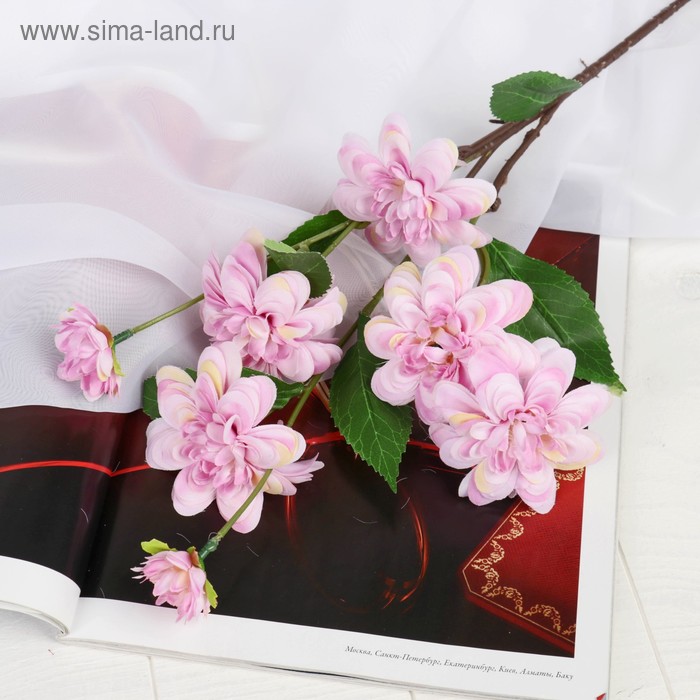 Цветы искусственные "Георгин махровый" 8*66 см, сиреневый 
Цветы искусственные "Георгин махровый" 8*66 см, сиреневый