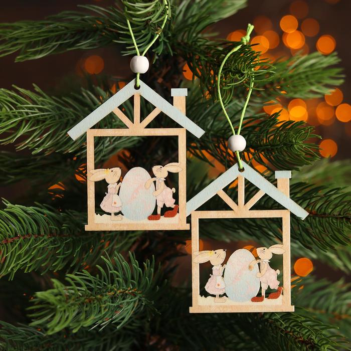 Набор декоративных подвесок «Пасхальные зайчики в домике» 2 шт., 1×10×13 см
Набор декоративных подвесок «Пасхальные зайчики в домике» 2 шт., 1×10×13 см