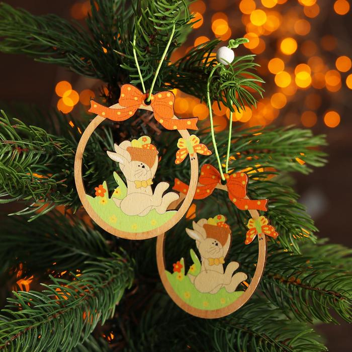 Набор декоративных подвесок «Пасхальные зайчики» 2 шт., 1×10×13 см
Набор декоративных подвесок «Пасхальные зайчики» 2 шт., 1×10×13 см