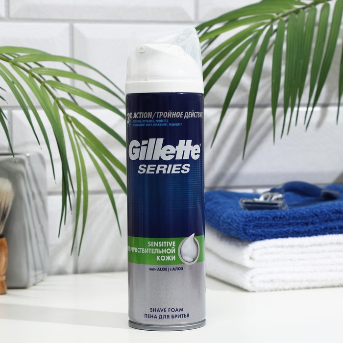 Пена для бритья Gillette Sensitive Skin, для чувствительной кожи, с алоэ, 300 мл
Пена для бритья Gillette Sensitive Skin, для чувствительной кожи, с алоэ, 300 мл