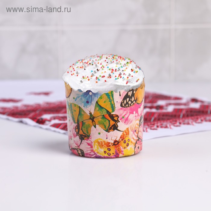 Форма бумажная для кекса, маффинов и кулича "Бабочки цветные" 70x60 мм
Форма бумажная для кекса, маффинов и кулича "Бабочки цветные" 70x60 мм