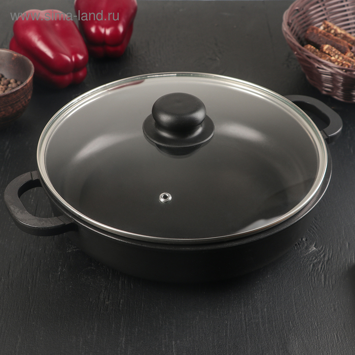 Жаровня Гардарика «Классик», d=24 см, стеклянная крышка, антипригарное покрытие
Жаровня Гардарика «Классик», d=24 см, стеклянная крышка, антипригарное покрытие