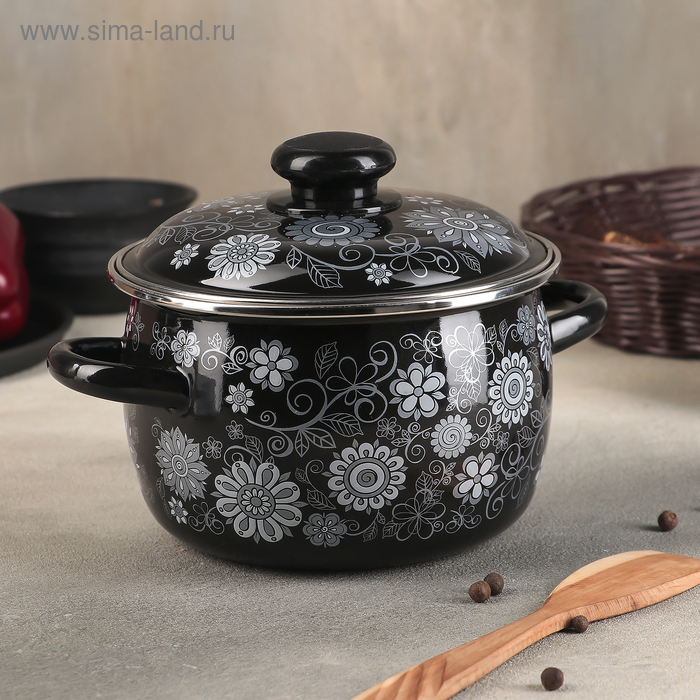 Кастрюля «Серебряный узор», 2 л, металлическая крышка, индукция, цвет чёрный
Кастрюля «Серебряный узор», 2 л, металлическая крышка, индукция, цвет чёрный