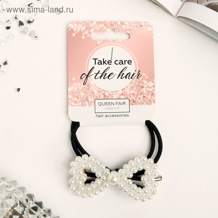 Резинка для волос "Жемчужный рай" бантик 
Резинка для волос "Жемчужный рай" бантик