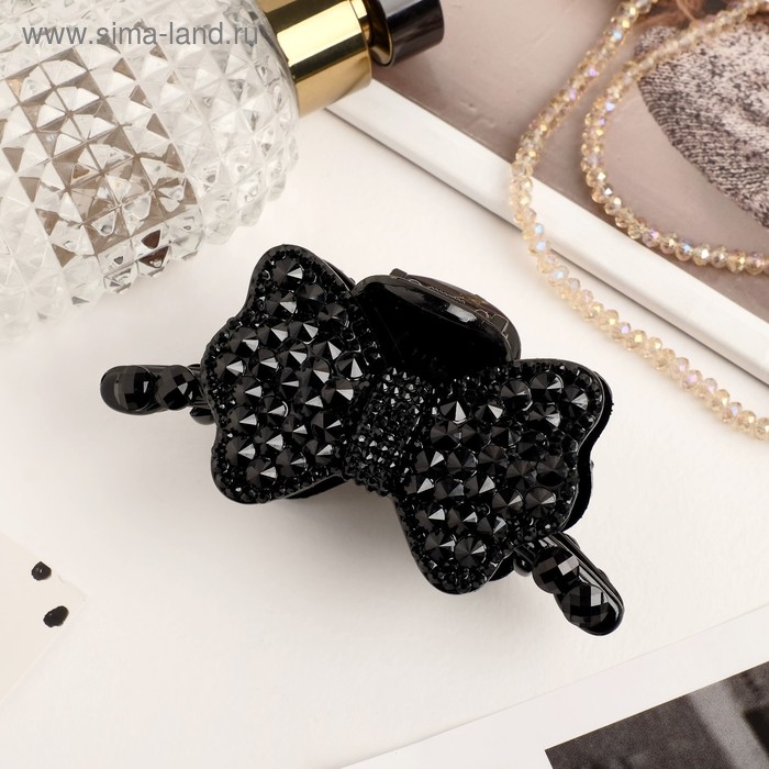 Краб для волос "Бантик" 9,5 см, чёрный 
Краб для волос "Бантик" 9,5 см, чёрный