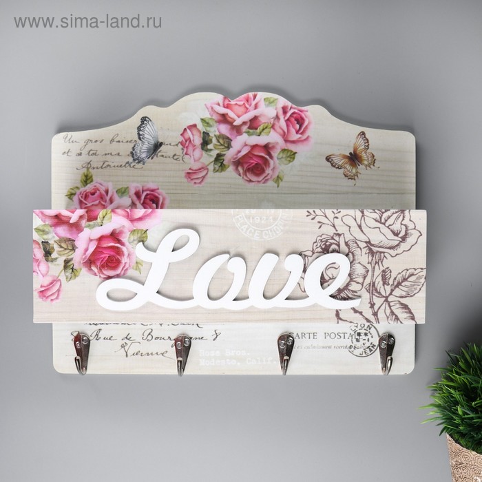 Крючки декоративные дерево с кармашком "Розовые розы с бабочками" 22,5х30х10,5 см
Крючки декоративные дерево с кармашком "Розовые розы с бабочками" 22,5х30х10,5 см