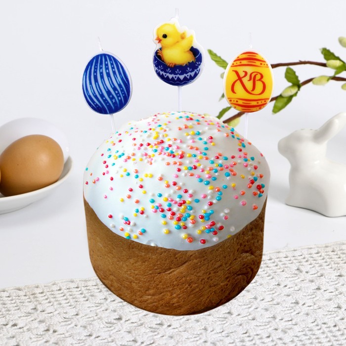 Набор свечей для кулича «Цыплята в скорлупках», 10 х 8 см
Набор свечей для кулича «Цыплята в скорлупках», 10 х 8 см