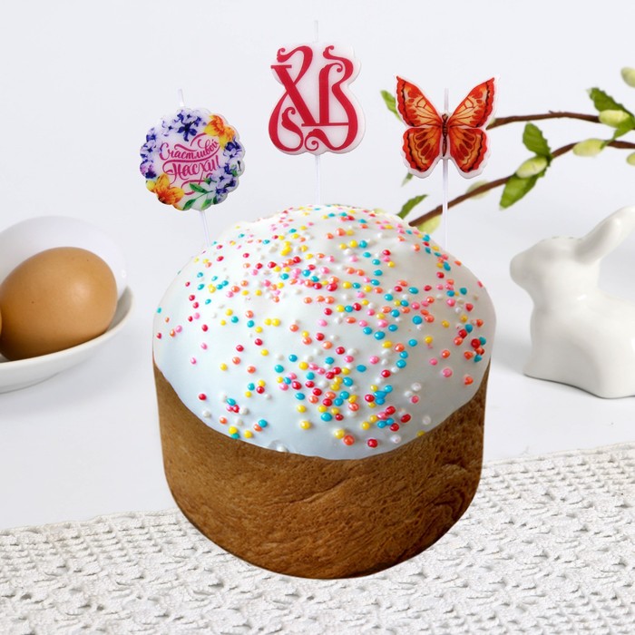 Набор свечей для кулича «Счастливой Пасхи!», 10 х 8 см
Набор свечей для кулича «Счастливой Пасхи!», 10 х 8 см