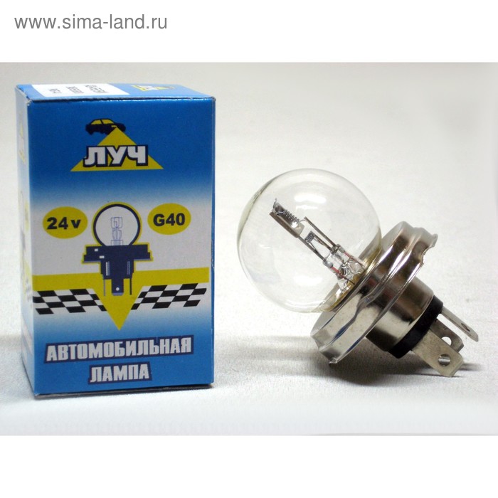 фото Лампа автомобильная луч, p45t-41, 24 в, 55/50 вт