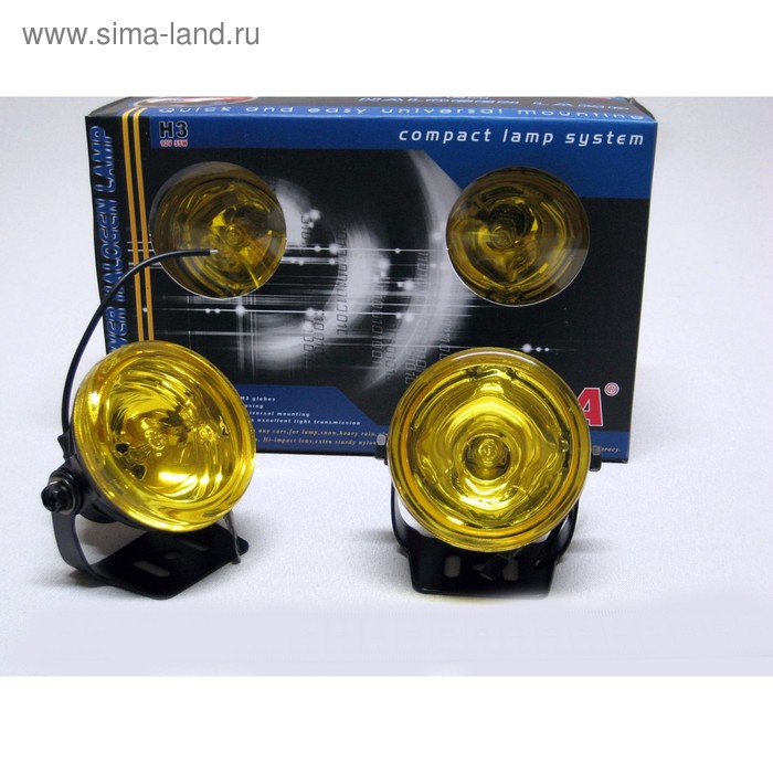 фото Фара противотуманная la-156 y, 60х53х60 мм, набор 2 шт dlaa