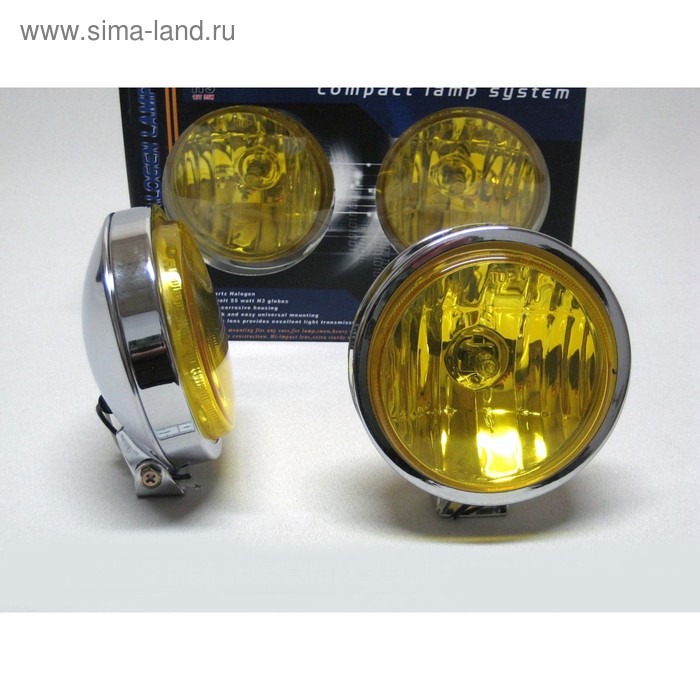 фото Фара противотуманная la-7010d y, 115х55х115 мм, набор 2 шт dlaa