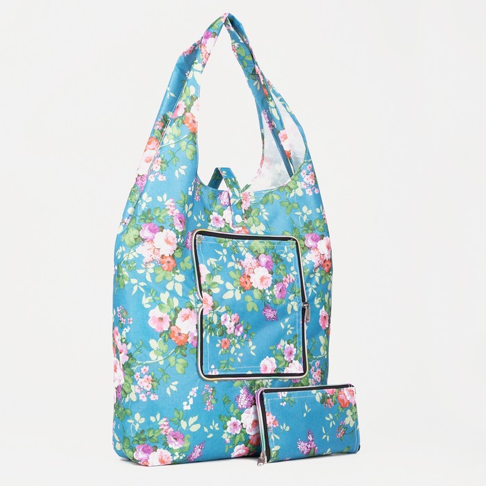 Сумка складная в кошелёк на кнопке, цвет морской волны
Сумка складная в кошелёк на кнопке, цвет морской волны