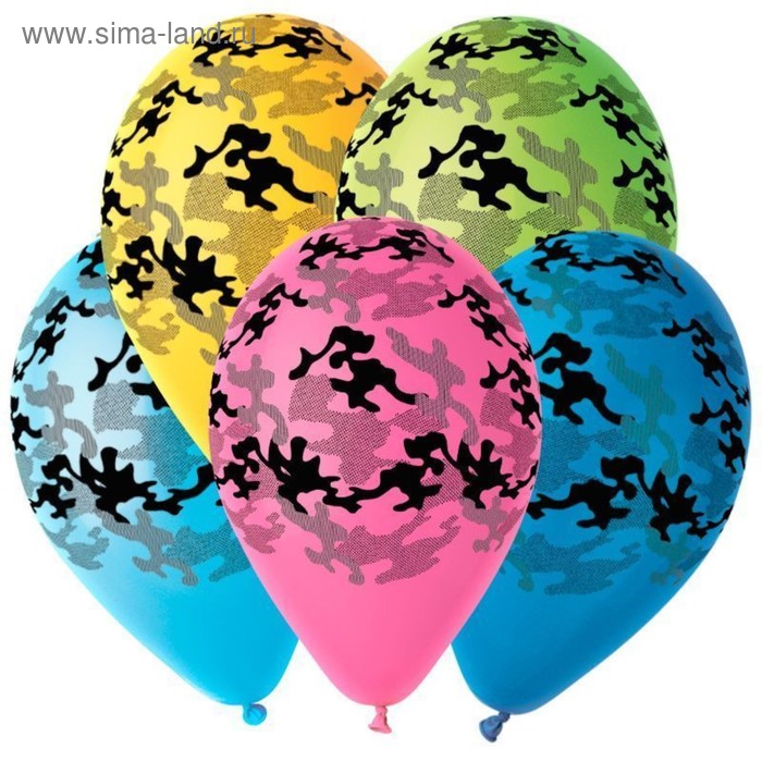 Шар латексный 14" «Камуфляж», 5-сторонний, пастель, набор 25 шт., цвета МИКС
Шар латексный 14" «Камуфляж», 5-сторонний, пастель, набор 25 шт., цвета МИКС
