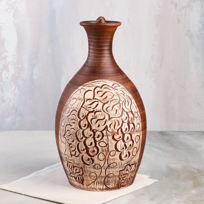 Бутыль "Клео", гончарная, красная глина, 4 л
Бутыль "Клео", гончарная, красная глина, 4 л