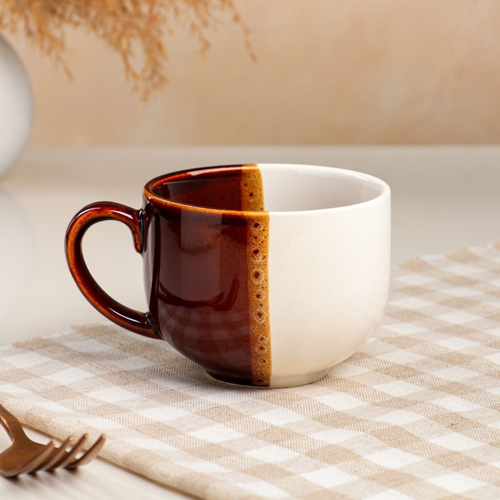 Кружка "Комфорт", бело-коричневая, 0.35 л
Кружка "Комфорт", бело-коричневая, 0.35 л