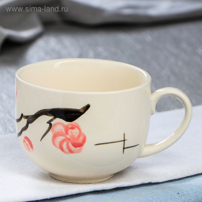 Кружка "Комфорт", белая, сакура, 0.35 л
Кружка "Комфорт", белая, сакура, 0.35 л