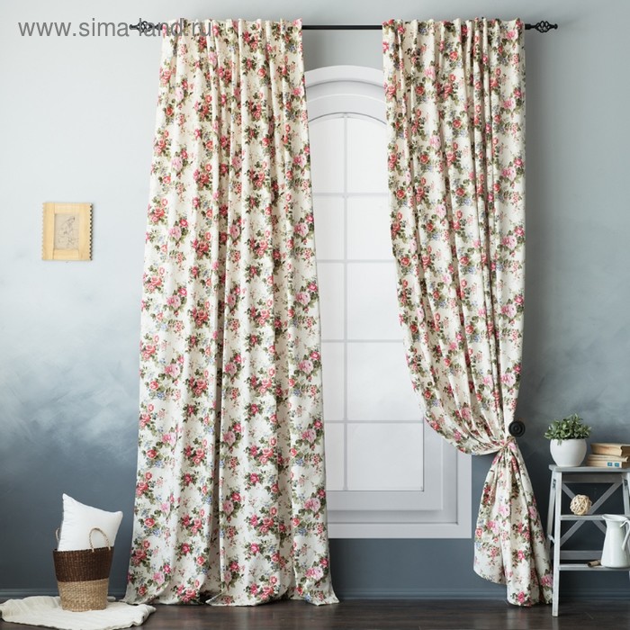 фото Комплект штор «дриада», размер 170 х 270 см - 2 шт, цвет красный pasionaria