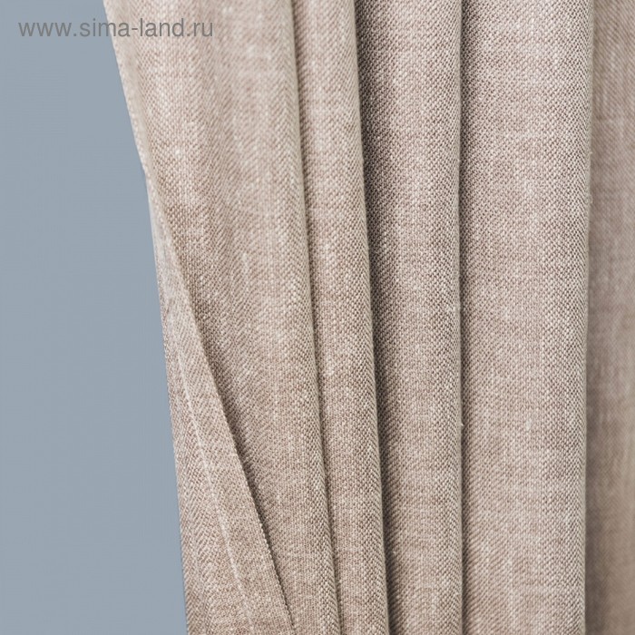 фото Комплект штор «конни», размер 140 х 270 см - 2 шт, подхват - 2 шт, цвет коричневый pasionaria