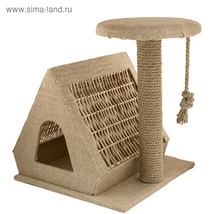 Домик-когтеточка "Шалаш" двухскатный, лоза, холст, джут, 53 х 43 х 50,5 см, микс цветов
Домик-когтеточка "Шалаш" двухскатный, лоза, холст, джут, 53 х 43 х 50,5 см, микс цветов