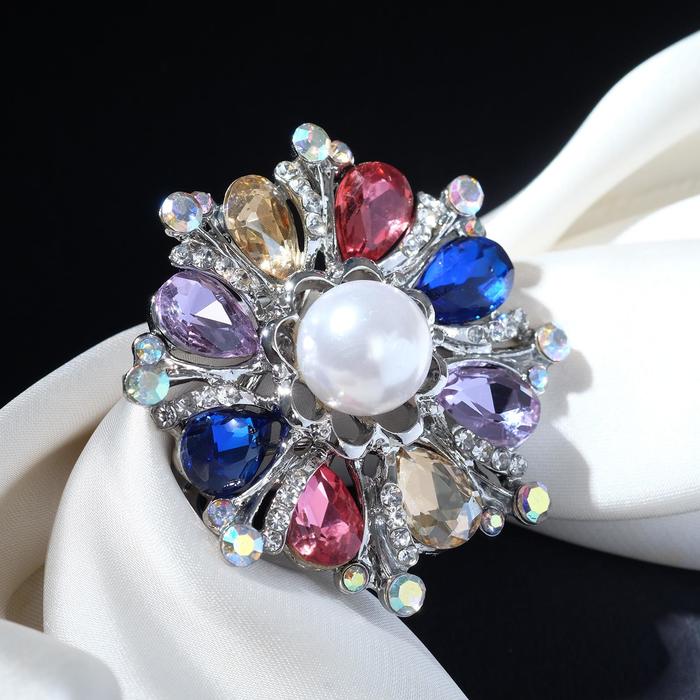 Кольцо для платка "Цветок" самоцвет с бусиной, цветной в серебре
Кольцо для платка "Цветок" самоцвет с бусиной, цветной в серебре