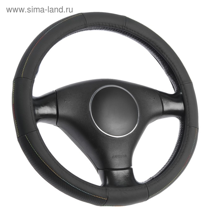 Оплётка Cartage, натуральная кожа, перфорация, размер 38 см, цветная строчка, черный
Оплётка Cartage, натуральная кожа, перфорация, размер 38 см, цветная строчка, черный