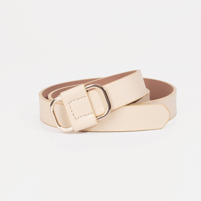 Ремень женский, матовый, пряжка золото, без прокола, цвет бежевый
Ремень женский, матовый, пряжка золото, без прокола, цвет бежевый